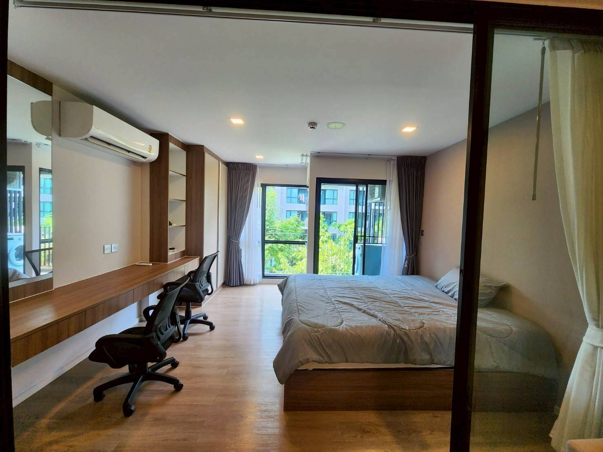 For RentCondoPathum Thani,Rangsit, Thammasat : 🏡 For rent Kave Town Space💖 ✨ Building B, 3rd floor, large room, balcony at the end of the walkway.