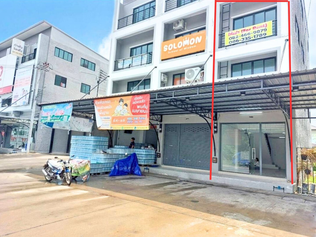For RentShop HousePathum Thani,Rangsit, Thammasat : For rent, 4-story commercial building, corner room, Chat Luang 17, Rangsit-Khlong Sam, Pathum Thani, business district location. Continuously growing