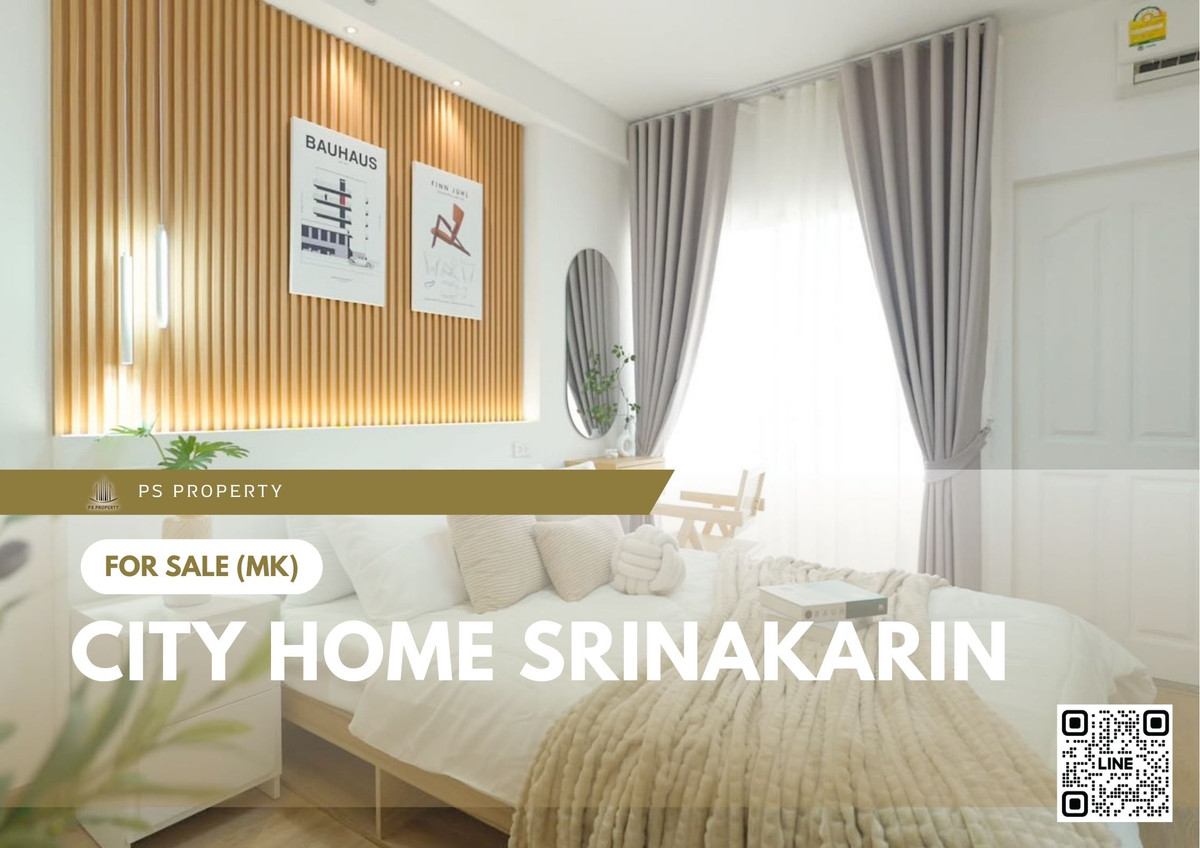 For SaleCondoBangna, Bearing, Lasalle : Urgent sale 📍 City Home Srinakarin 📍 Fully furnished and equipped, near MRT Sri Lasalle