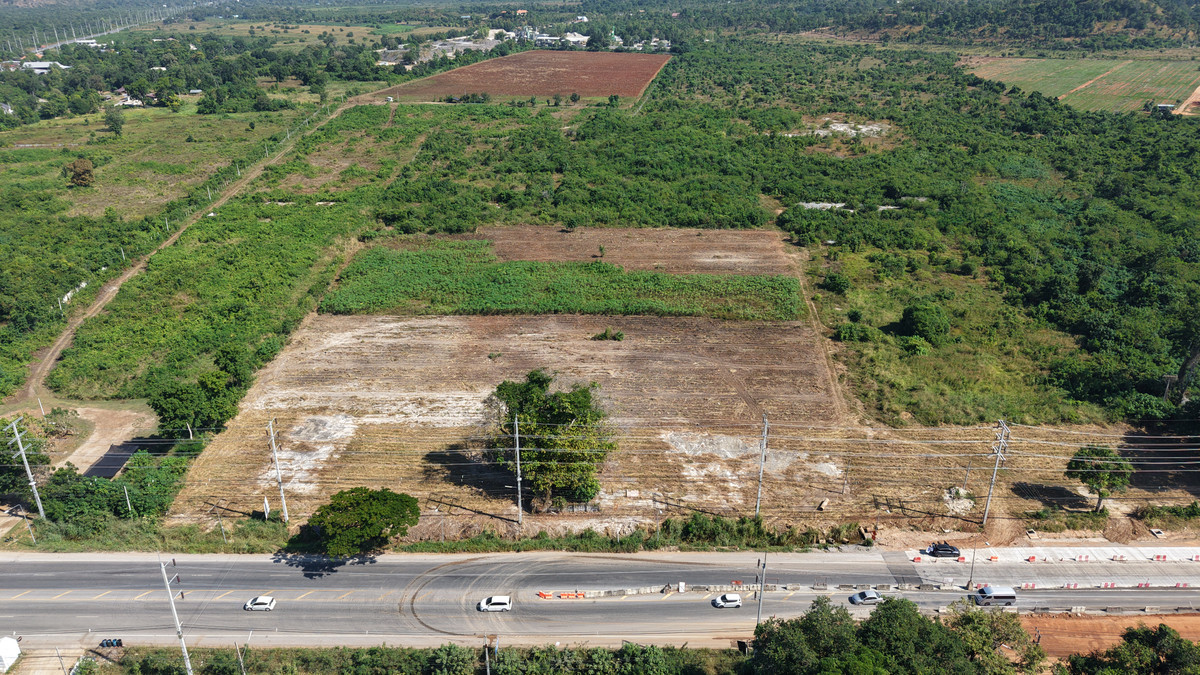 ขายที่ดินกาญจนบุรี : ขายที่ดิน 15-1-63.3 ไร่! ติดถนนแก่นเสี้ยน เข้า–ออก 2 ทาง