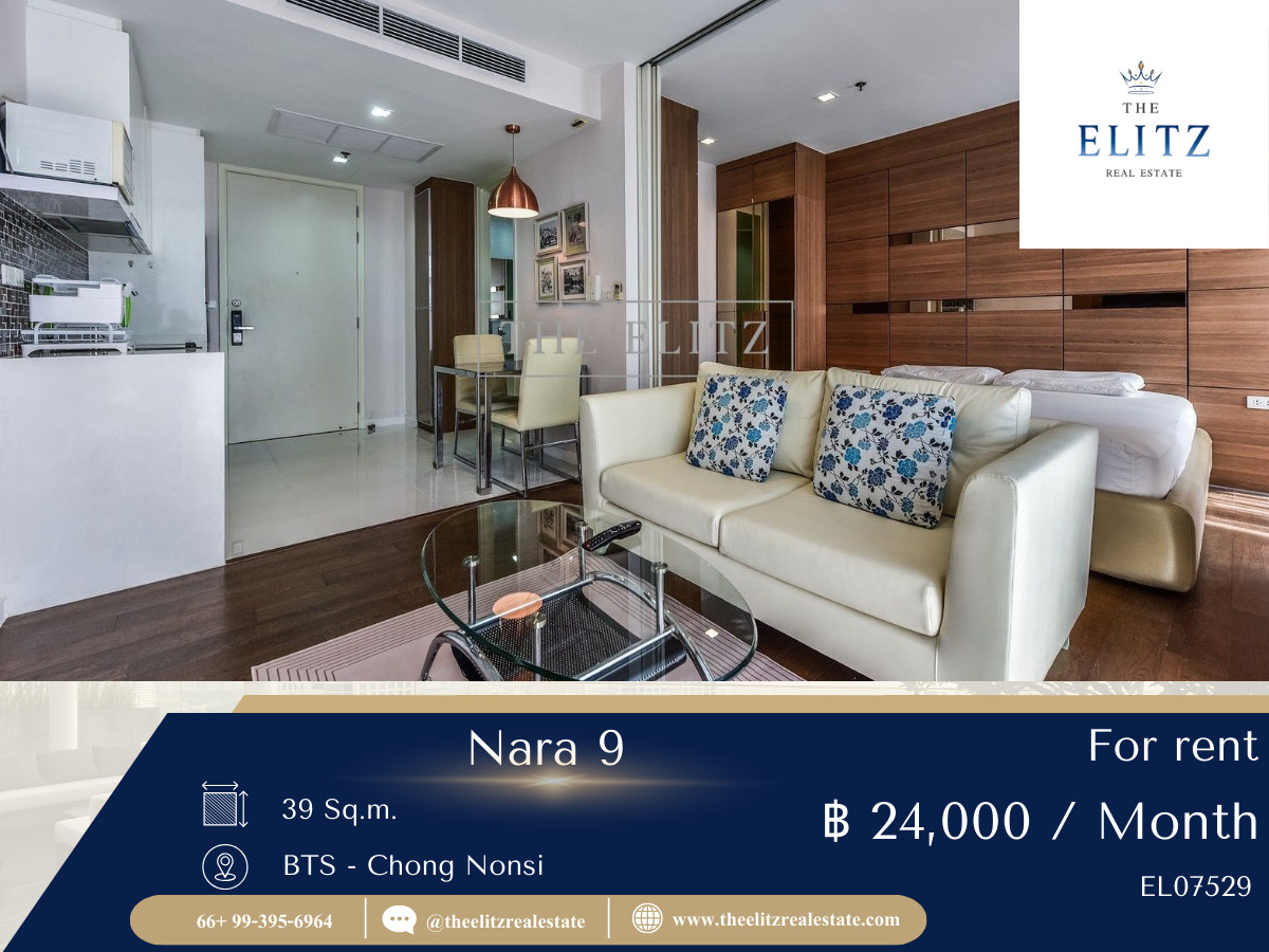For RentCondoSathorn, Narathiwat : ✨ In a business and lifestyle location, Nara 9, rent at one complete price. Complete internet integration 🎉