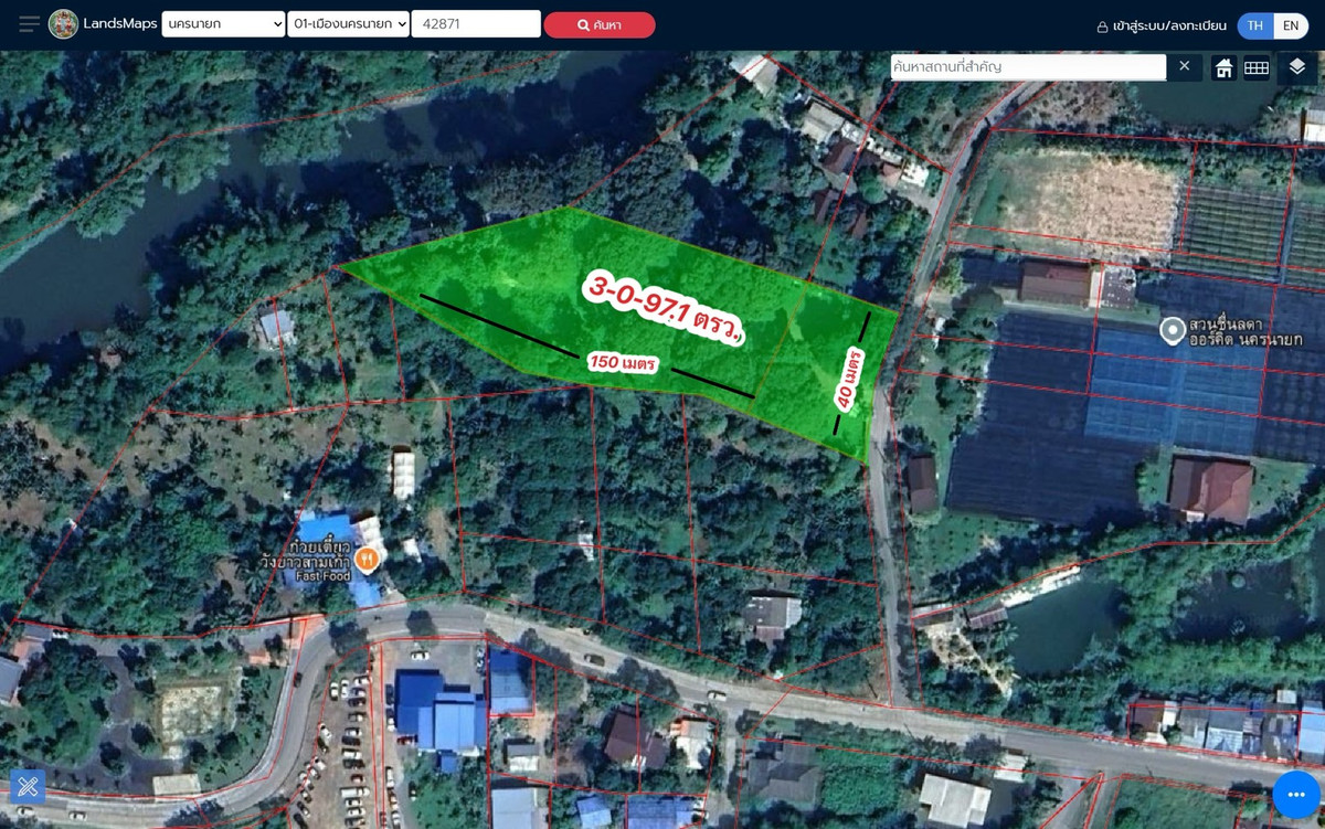 ขายที่ดินนครนายก : [ช็อกตลาด!] ขายขาดทุน 16 ลบ.! รีสอร์ท 10 หลัง + สระว่ายน้ำ ริมน้ำนครนายก | โฉนดครุฑแดง | พร้อมเปิดกิจการ!