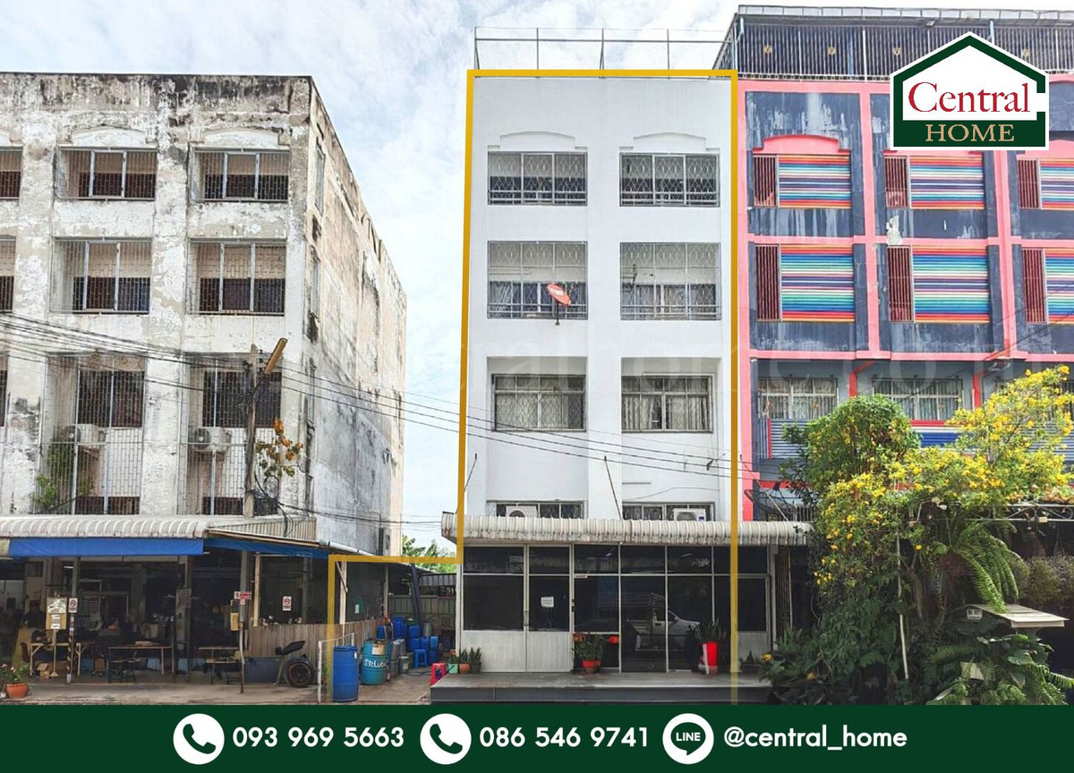 For SaleShop HousePathum Thani,Rangsit, Thammasat : Commercial building, 4 and a half floors, 2 units, Phahonyothin Road (Rangsit - Nava Nakhon), near Talad Thai, very cheap.