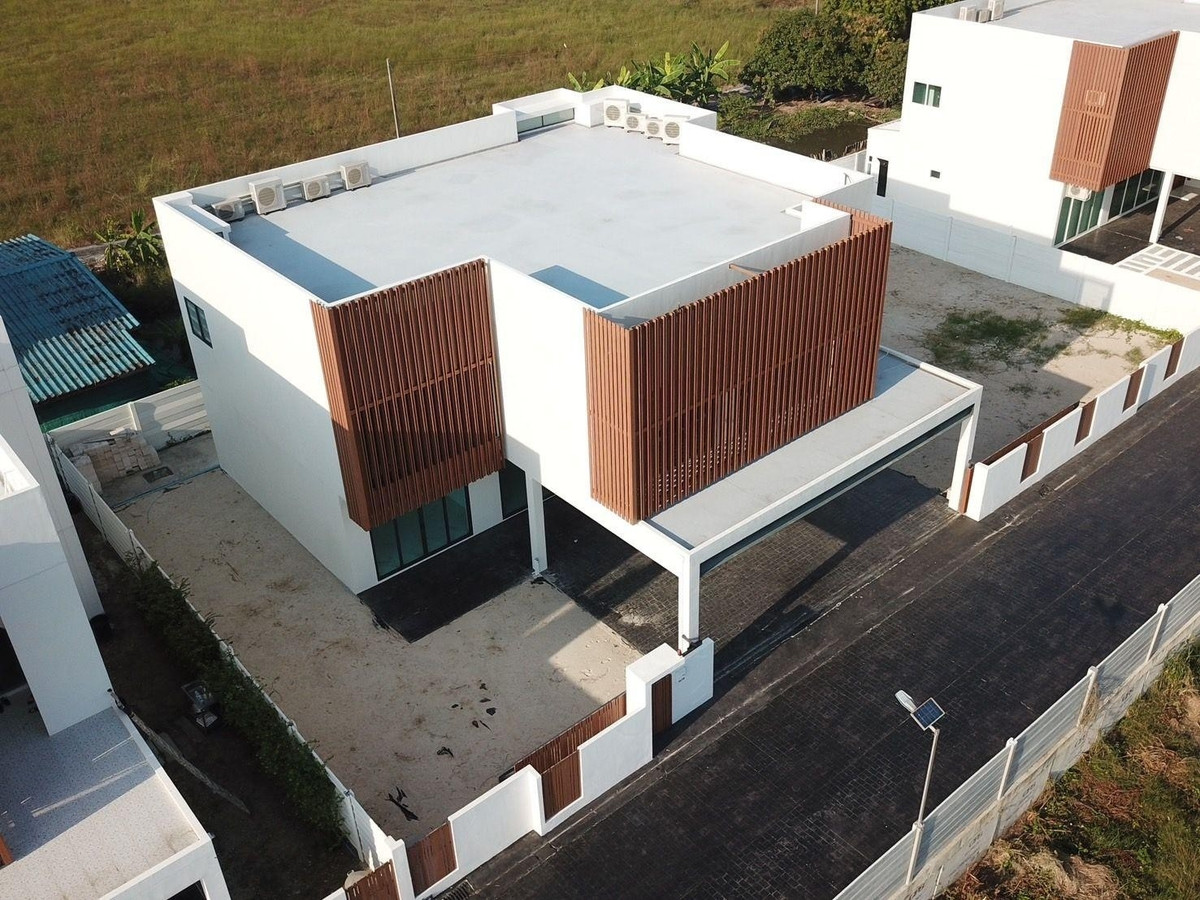 For SaleHousePathum Thani,Rangsit, Thammasat : 87315 - 2-story detached house for sale for project in Pathum area - empty house with rooftop, good value, best price in this area.