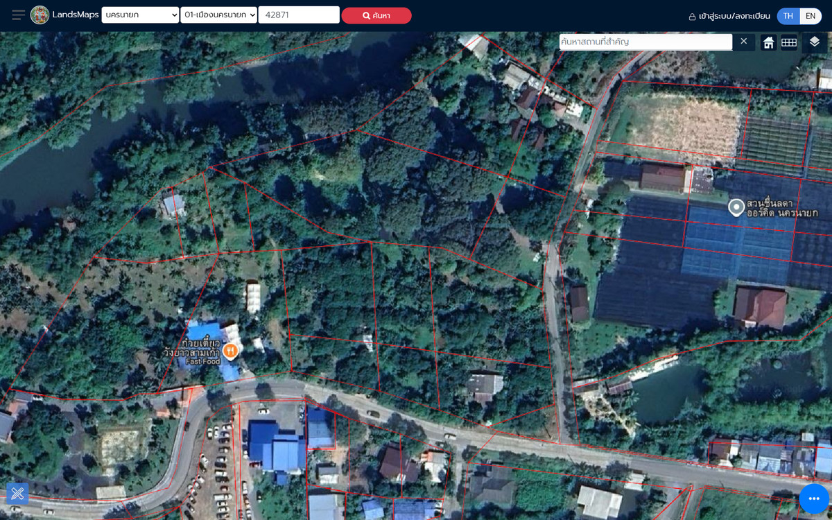 ขายที่ดินนครนายก : [ช็อกตลาด!] ขายขาดทุน 16 ลบ.! รีสอร์ท 10 หลัง + สระว่ายน้ำ ริมน้ำนครนายก | โฉนดครุฑแดง | พร้อมเปิดกิจการ!