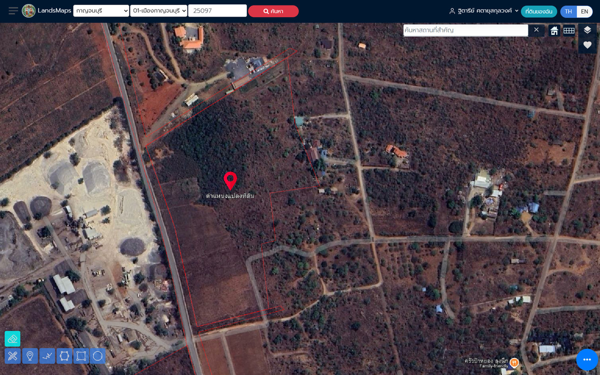 ขายที่ดินกาญจนบุรี : วิวหลักล้าน! ที่ดินแปลงสวยติดถนน (เข้า-ออกง่าย)