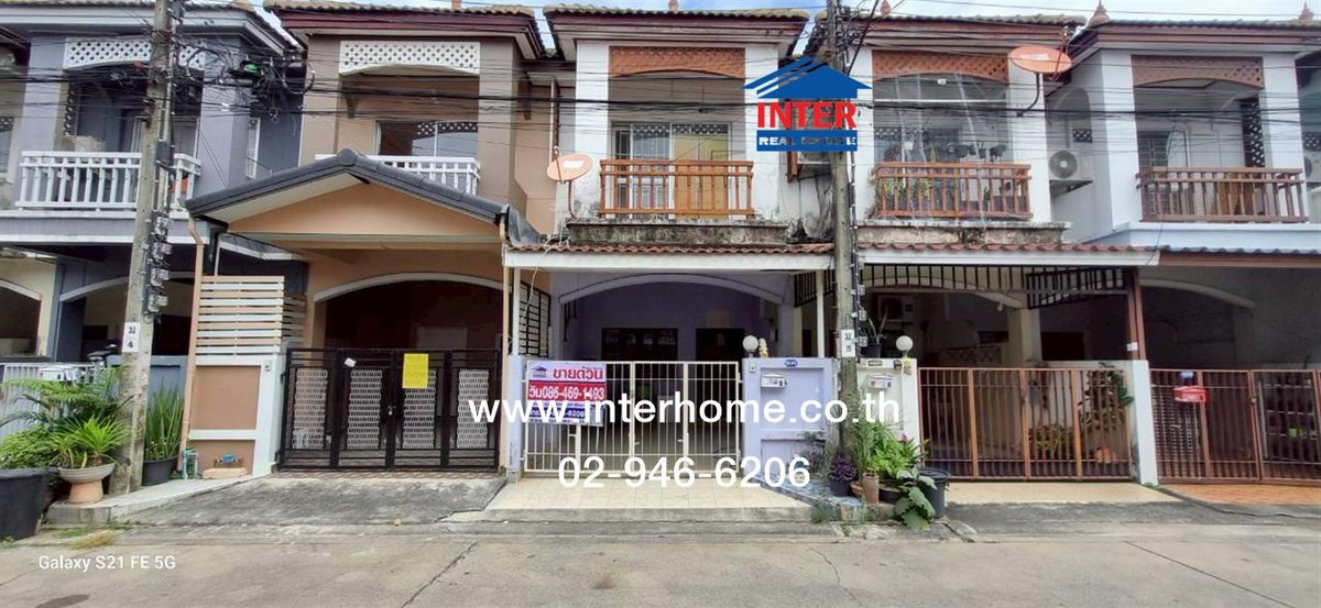 For SaleTownhomeMin Buri, Romklao : Townhouse, 2 floors, 16 sq m, Narathorn Village, Suwinthawong, Soi Suwinthawong 23. Suwinthawong Road, Nong Chok District, Bangkok