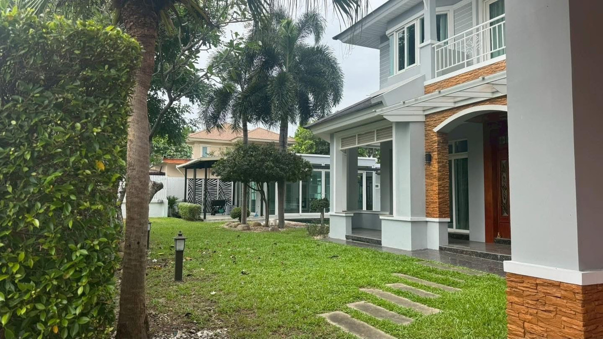 HouseLadkrabang, Suwannaphum Airport : LTH13640 – House for Rent/Sale | Perfect Village, Master Peach, Rama 9 | 300 sqm | 4 Beds 6 Baths | Rent 200K/Month | Sale 33.9 MB | บ้านให้เช่า/ขาย เพอร์เฟค วิลเลจ มาสเตอร์พีช พระราม 9