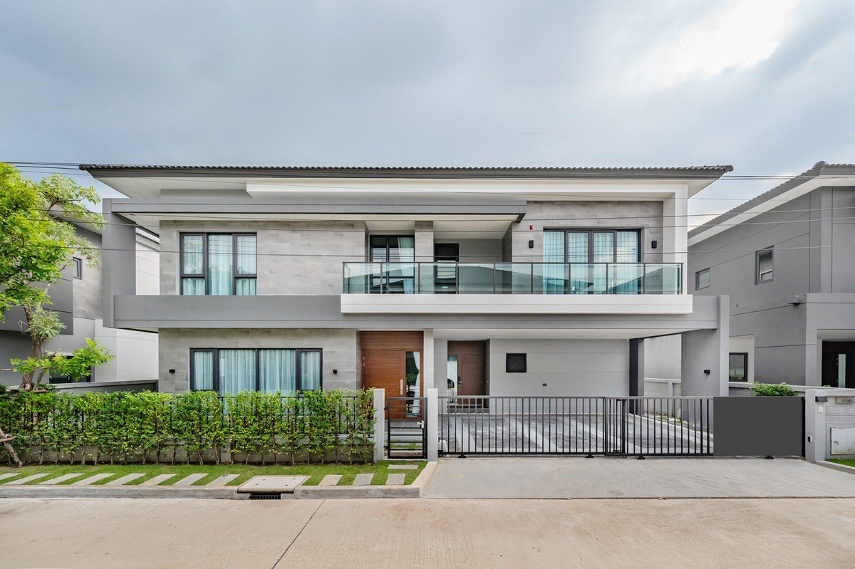 For RentHouseBangna, Bearing, Lasalle : Single house for rent, The City Bangna, new house, fully furnished.