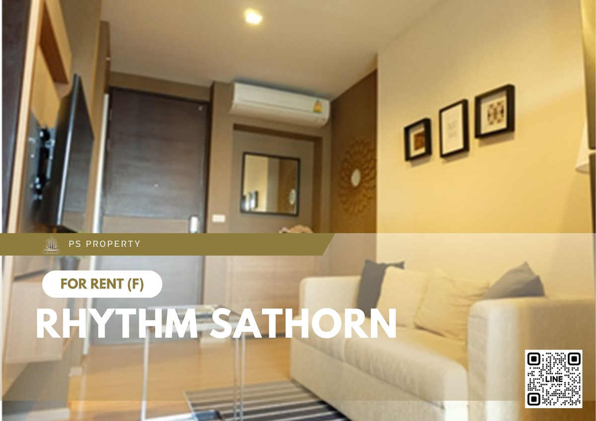 For RentCondoSathorn, Narathiwat : For rent 📍 Rhythm Sathorn 📍 Fully furnished and equipped, near BTS Surasak