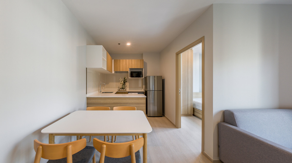 For RentCondoVipawadee, Don Mueang, Lak Si : Condo for rent: Nue Connex Condo Don Mueang (Nue Connex Condo Don Mueang) Tower C, 11th floor, room 222/623 (Unit C11B1), area 34.8 Sqm, room type 2Bed (2 bedrooms, 1 bathroom), furniture, complete electrical appliances, ready to move in, rent 14,500 baht