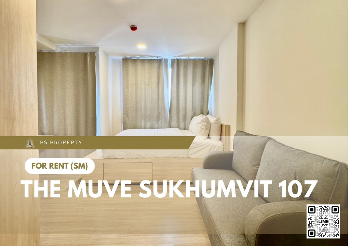 For RentCondoSamut Prakan,Samrong : For rent ✨ THE MUVE Sukhumvit 107 ✨ Fully furnished and equipped with appliances. New project, ready to move in, near BTS Bearing.