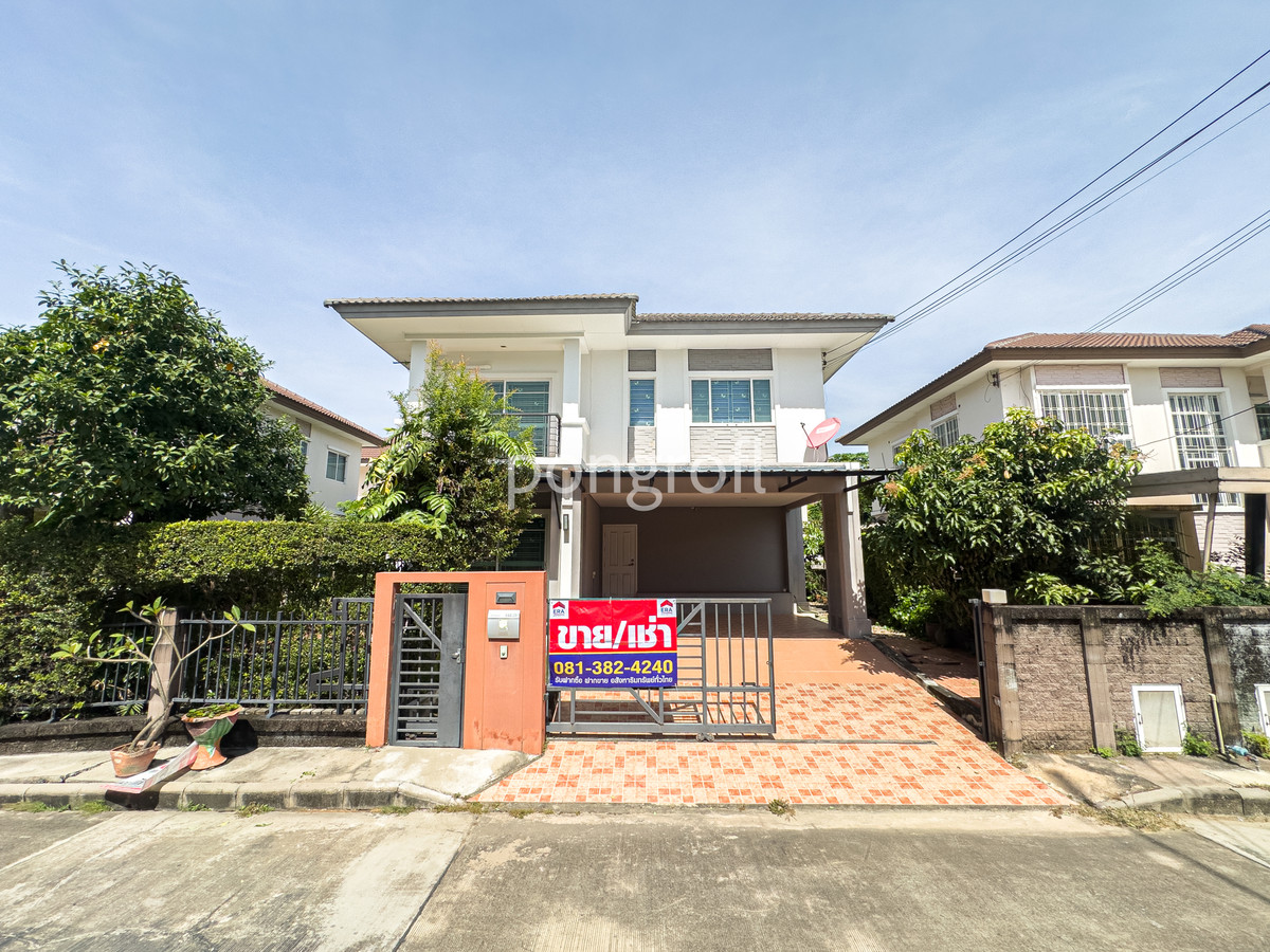 For SaleHouseSamut Prakan,Samrong : Single house in new condition, fully renovated, ready to move in! | The Plant Bangna automatic gate, remote control, convenient entry and exit. No need to get out of the car