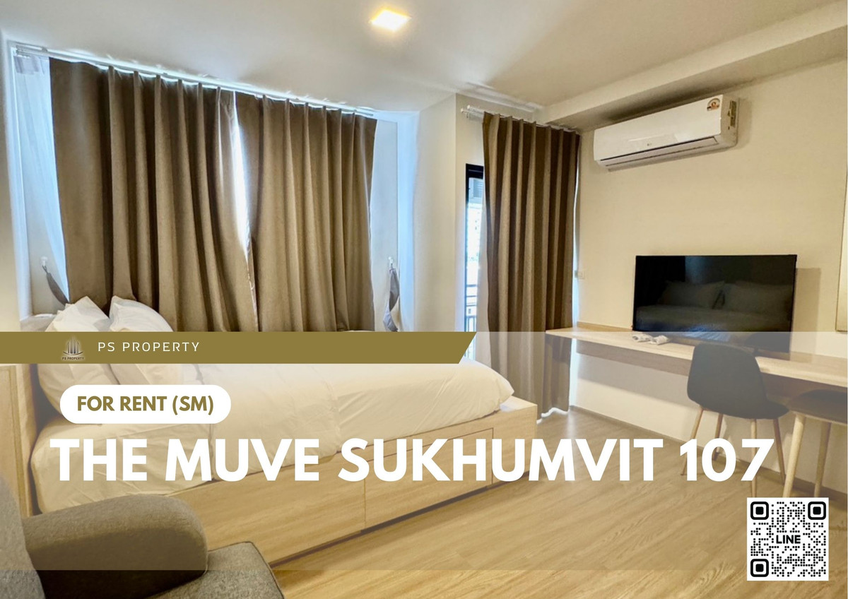For RentCondoSamut Prakan,Samrong : For rent ✨ THE MUVE Sukhumvit 107 ✨ New project, pet friendly, ready to move in, near BTS Bearing