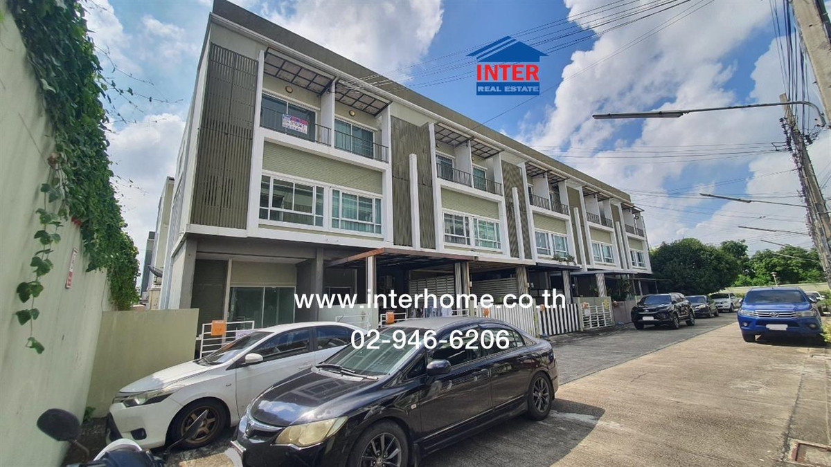 For SaleTownhomeMin Buri, Romklao : Townhome, 3 floors, 26 sq m, Nalin Avenue 2 Village, Ramkhamhaeng 144, Soi Ramkhamhaeng 144, Ramkhamhaeng Road, Saphan Sung District, Bangkok.