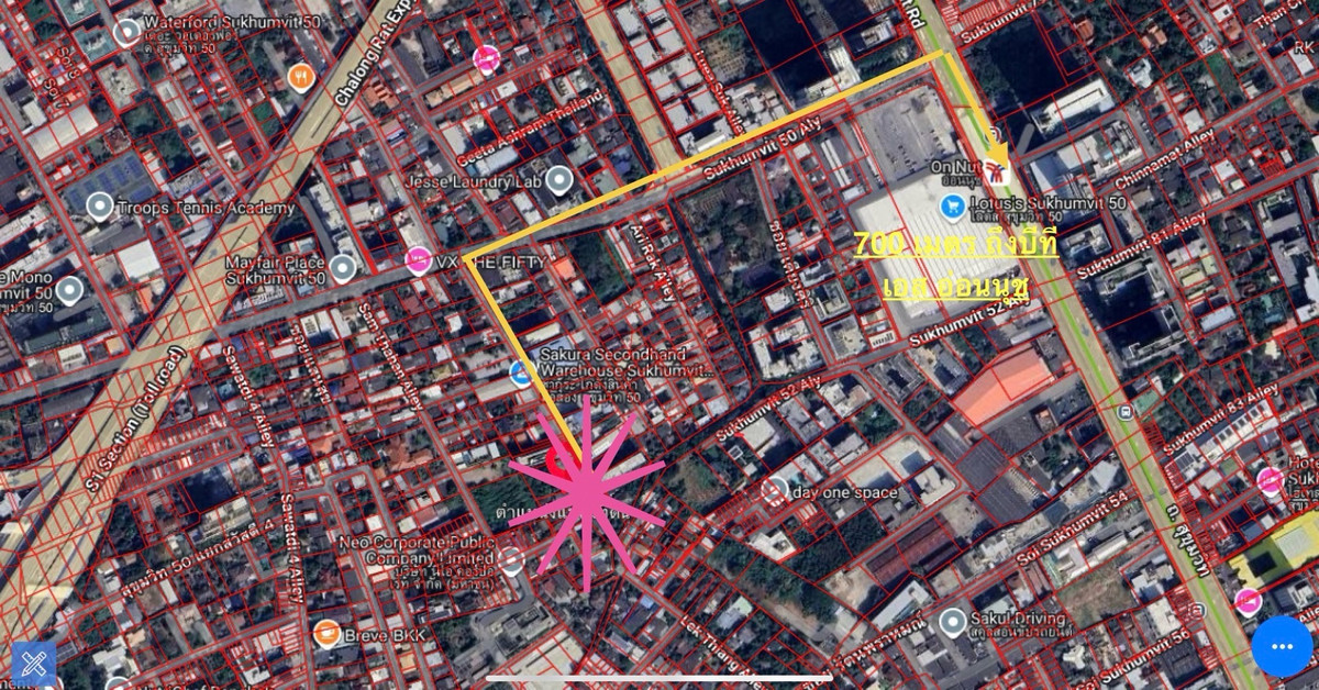 ขายที่ดินสุขุมวิท อโศก ทองหล่อ : ขายบ้านพร้อมที่ดิน 110 ตารางวาถนนสุขุมวิท 50 ซอยแสงอุทัย