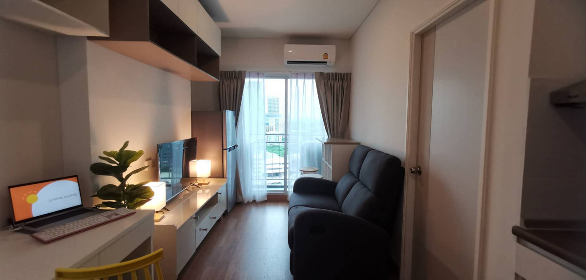 For RentCondoRama3 (Riverside),Satupadit : Condo for rent, Lumpini Place Riverine Rama 3 (corner room), Chao Phraya River view.