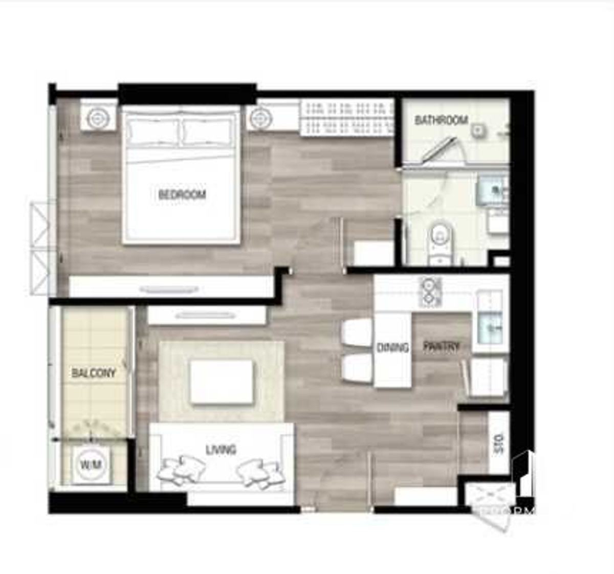 For SaleCondoBang Sue, Wong Sawang, Tao Pun : ✨Flash Deal ✨ 333 Riverside (1Bed 1Bath 46SQM.) ready to move in! Only 5,000,000 baht Tel.0981315848 @propmatch