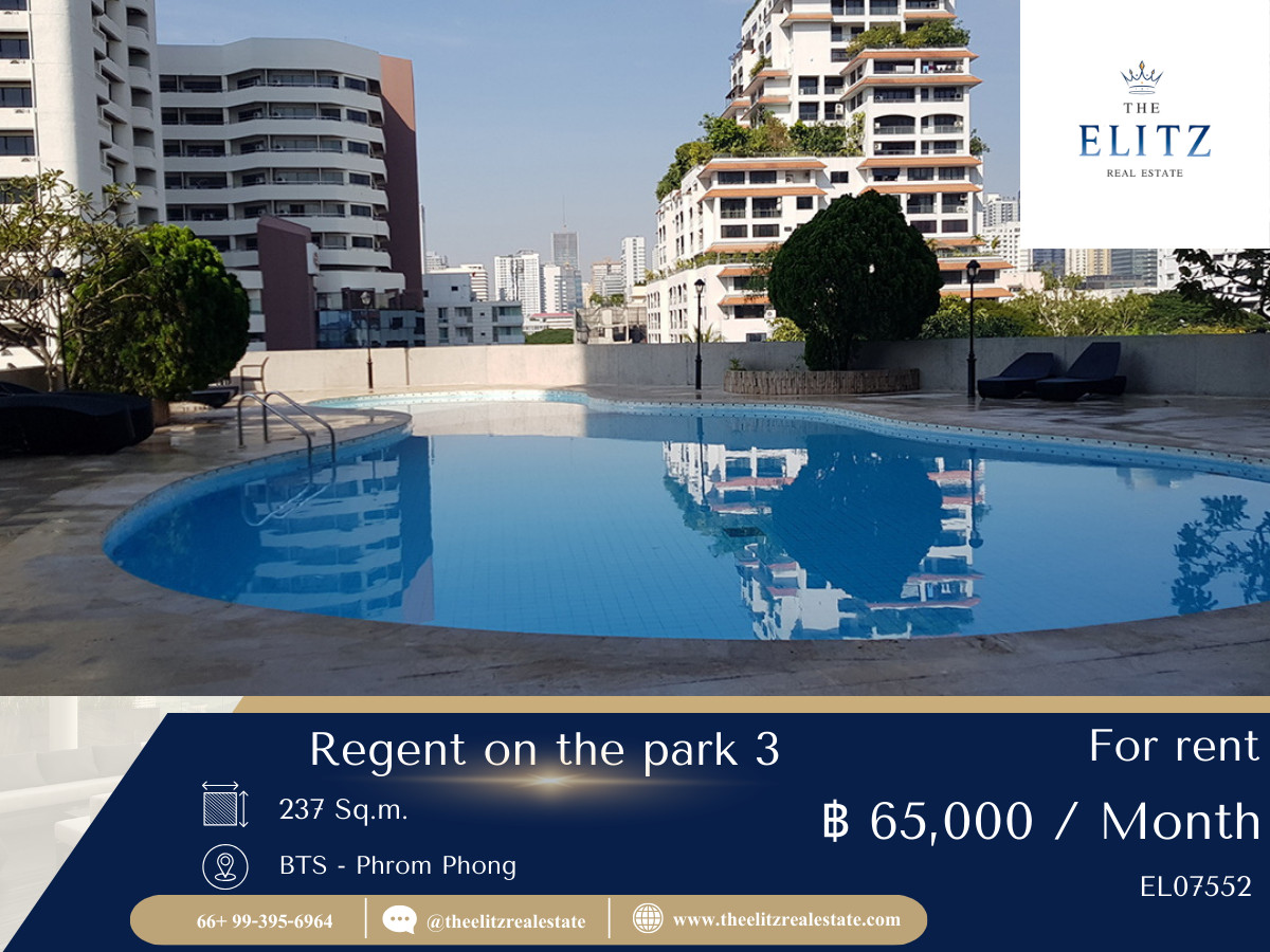 For RentCondoSukhumvit, Asoke, Thonglor : ✨ Experience a balanced life at Regent on the Park 3, a condo that provides both comfort and privacy 🎉