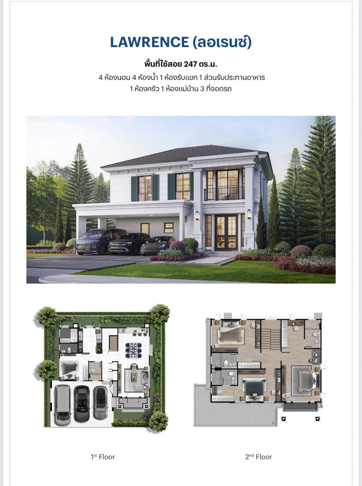 บ้านบางนา แบริ่ง ลาซาล : Baan Setthasiri Bangna km.10 – บ้านเศรษฐสิริ บางนา กม.10 (Lawrence Type), บ้านตัวอย่าง 4 ห้องนอน 4 ห้องน้ำ, พื้นที่ใช้สอย 247 ตร.ม. บนที่ดิน 59.30 ตร.วา, พร้อมขาย 30.9 ล้าน และให้เช่า 180,000 บาท/เดือน