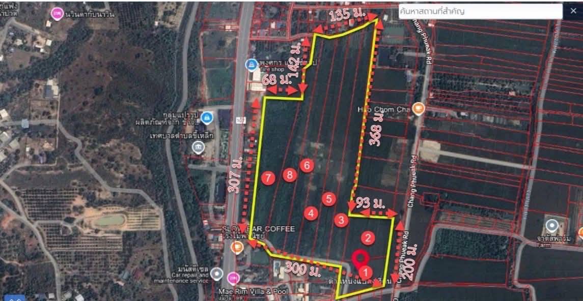 For SaleLandChiang Mai : For sale #Land in Chiang Mai Mae Rim - Vacant land, rice field, area 67 rai 79 sq m. 📞 0658949593 👆Contact by phone only.