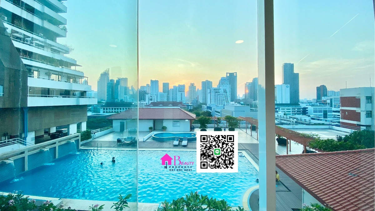 ให้เช่าคอนโดสุขุมวิท อโศก ทองหล่อ : ให้เช่า 2 ห้องนอน ทำเลอโศก  “ห้องใหญ่ คุ้มค่า วิวสระ ลมดี” โทร/ไลน์ 081 091 3231 Sukhumvit Living Town