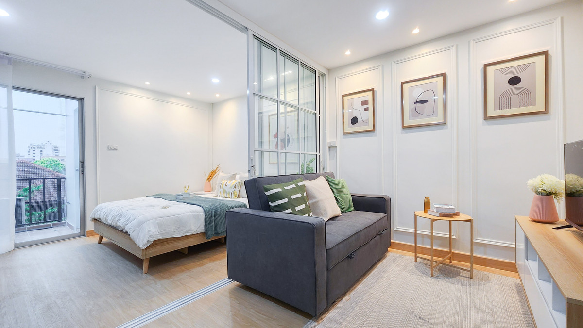 For SaleCondoOnnut, Udomsuk : For sale: Regent home 13, 4th floor, decorated, size 31 sq m.