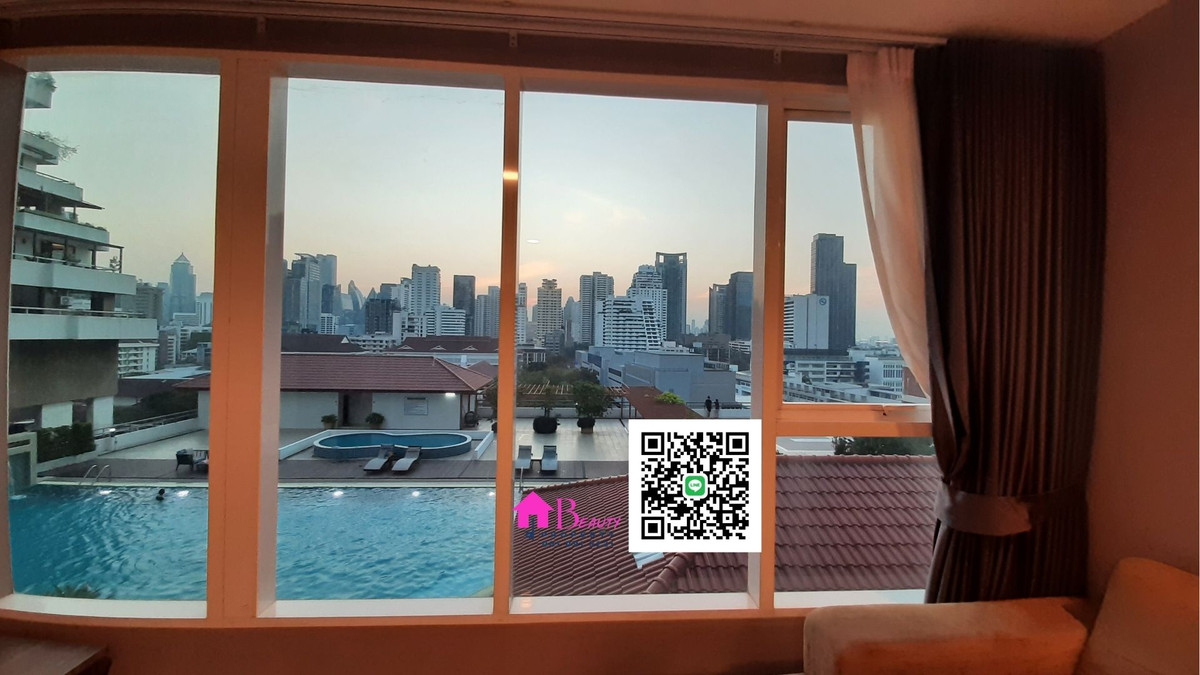 ให้เช่าคอนโดสุขุมวิท อโศก ทองหล่อ : ให้เช่า 2 ห้องนอน ทำเลอโศก  “ห้องใหญ่ คุ้มค่า วิวสระ ลมดี” โทร/ไลน์ 081 091 3231 Sukhumvit Living Town