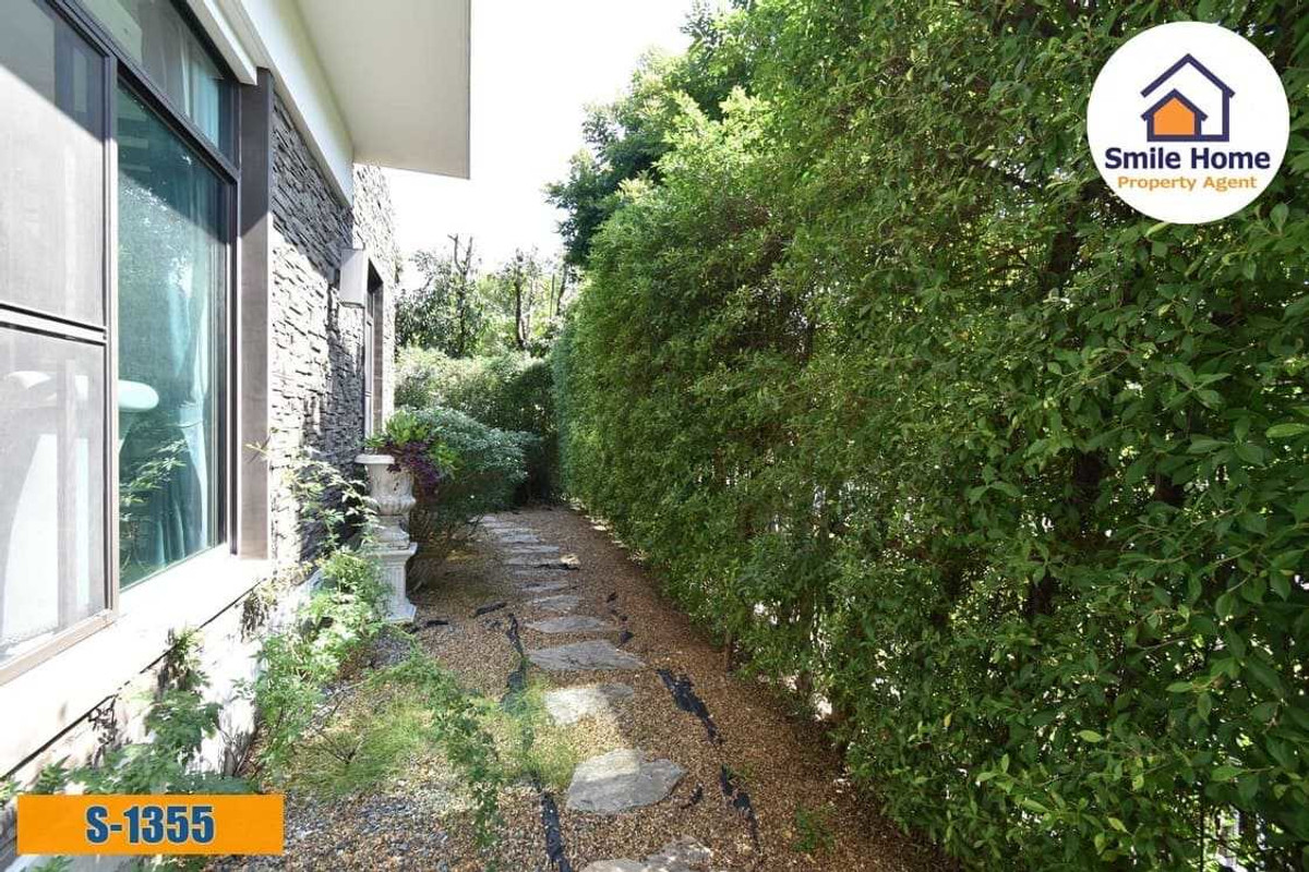 For SaleHouseLadkrabang, Suwannaphum Airport : Single house for sale Manthana On Nut-Wongwaen 4  The house is ready to move in, the biggest tie.