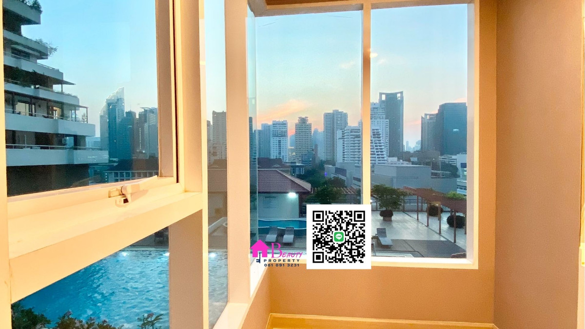 ให้เช่าคอนโดสุขุมวิท อโศก ทองหล่อ : ให้เช่า 2 ห้องนอน ทำเลอโศก  “ห้องใหญ่ คุ้มค่า วิวสระ ลมดี” โทร/ไลน์ 081 091 3231 Sukhumvit Living Town