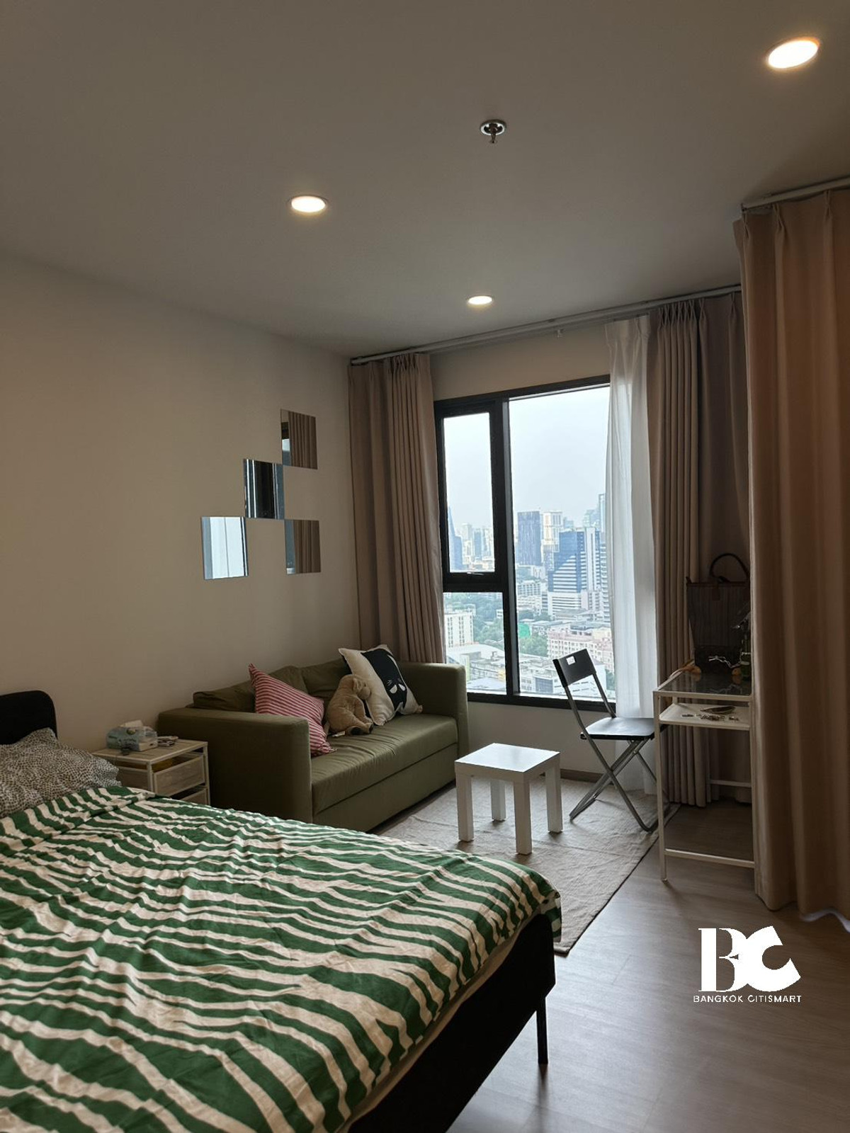 For RentCondoKhlongtoei, Kluaynamthai : For rent | Aspire Sukhumvit Rama 4, size 24.59 sq m. | Studio Room | 25th floor 💰 Rent: 13,000 baht/month 📌 Unit code: C2707220031