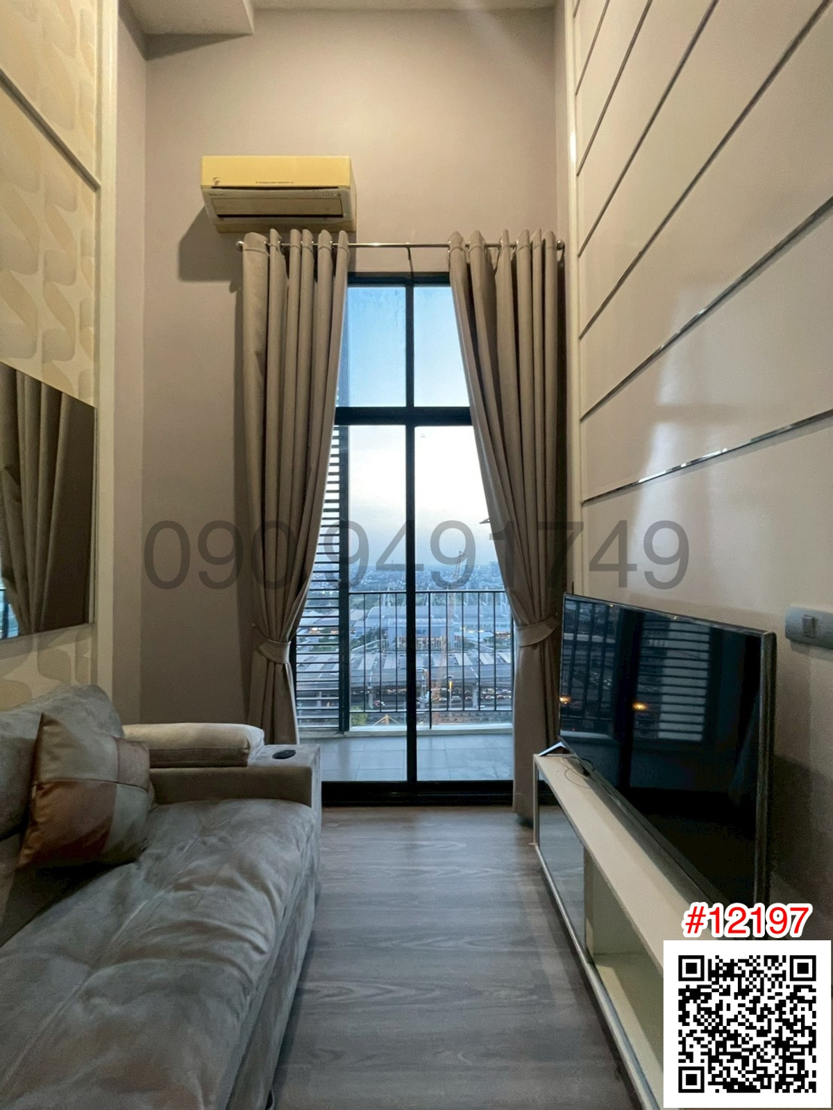 For SaleCondoOnnut, Udomsuk : Selling cheaper than the project 5.9!! Condo THE SKY Sukhumvit, 2 floors, moff room, Building E, near BTS Udomsuk, ready to move in.