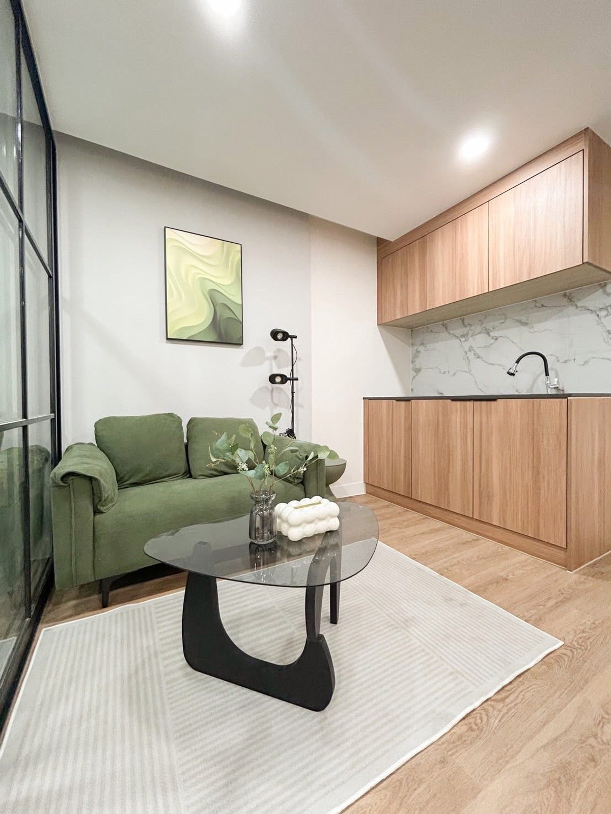 For SaleCondoLadprao101, Happy Land, The Mall Bang Kapi : K-6660 Beautiful room, newly renovated, ready to move in, installments cheaper than renting City Villa Lat Phrao.