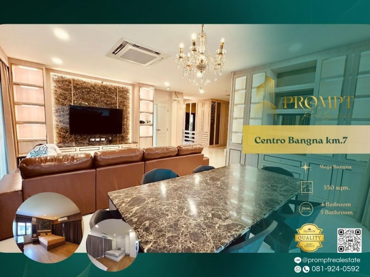 For RentHouseBangna, Bearing, Lasalle : CD03719 - Centro Bangna km.7 :  เซนโทร บางนา กม.7 - #MegaBangna #International School (SISB / TCIS / Concordian) #SuvarnabhumiAirport

Family-friendly Bangna KM.7 suburban location near major malls, international schools, and key Bangna–Ring Road connecti