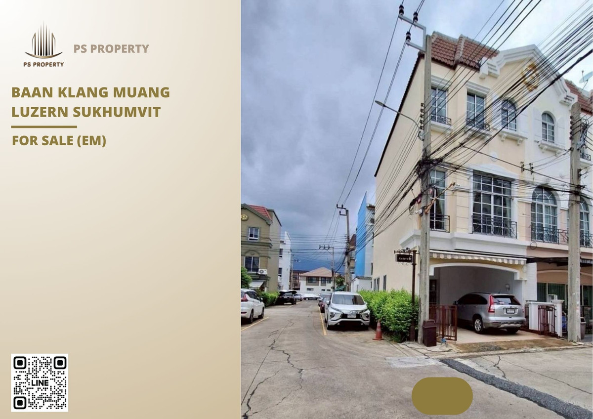 For RentTownhomeOnnut, Udomsuk : Townhouse for rent ✨ Baan Klang Muang Luzern Sukhumvit ✨ 3 bedrooms, 3 bathrooms, fully furnished and equipped with appliances.