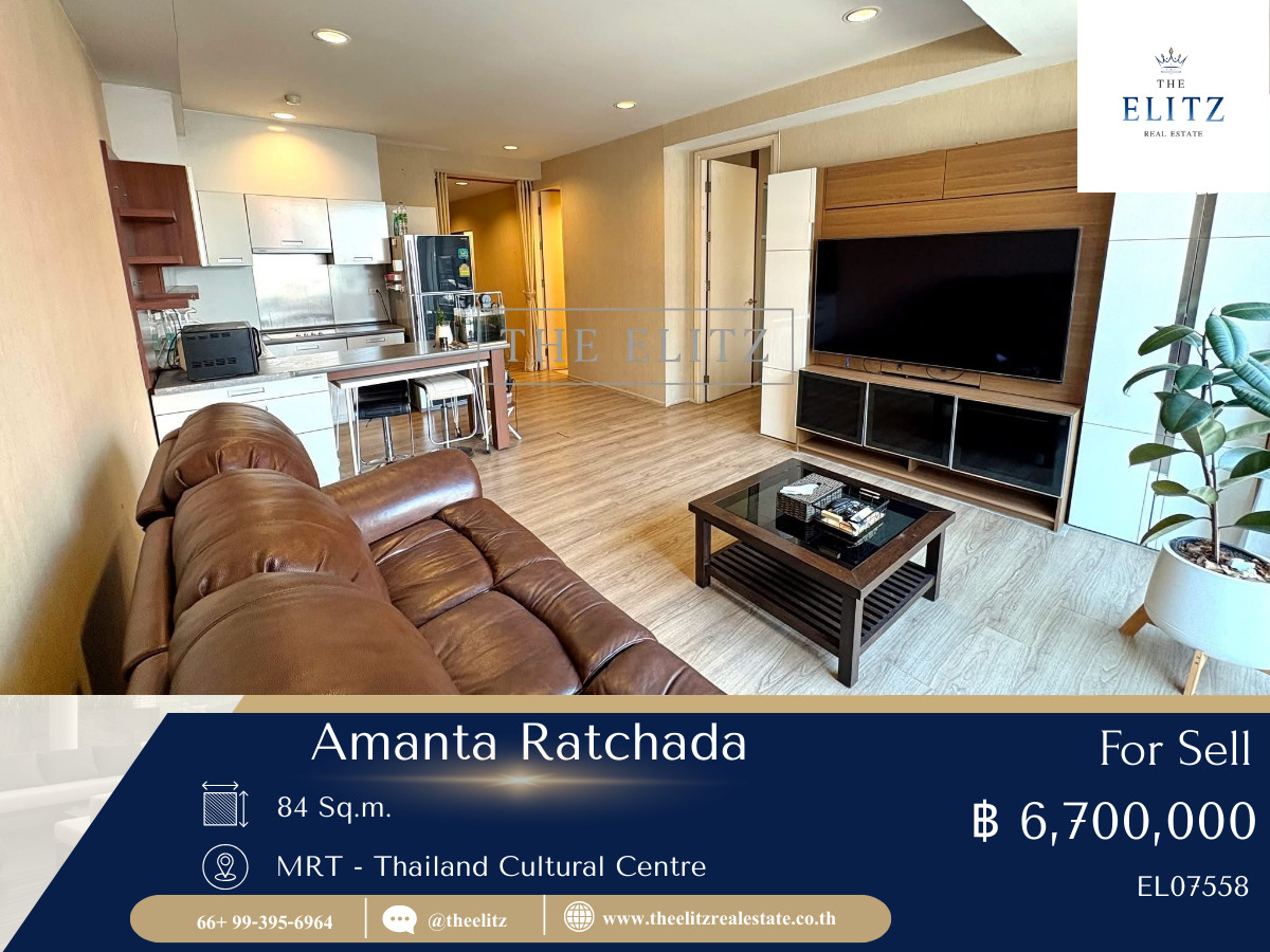 For SaleCondoRatchadapisek, Huaikwang, Suttisan : ✨ Perfect living space Completely furnished, no need to buy more. Save both time and money after purchasing 💕