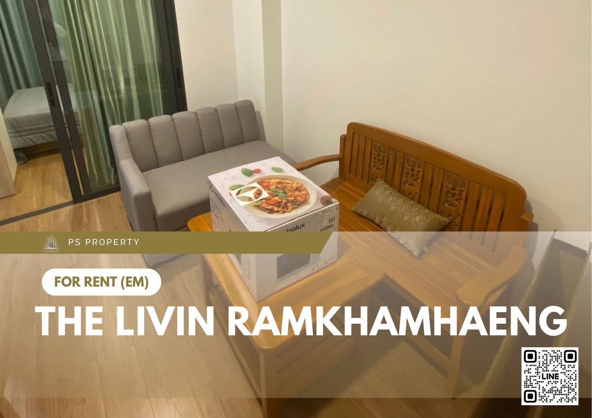 For RentCondoRamkhamhaeng, Hua Mak : For rent ✨ The Livin Ramkhamhaeng ✨ near MRT Interchange Lamsalee, fully furnished and equipped with appliances