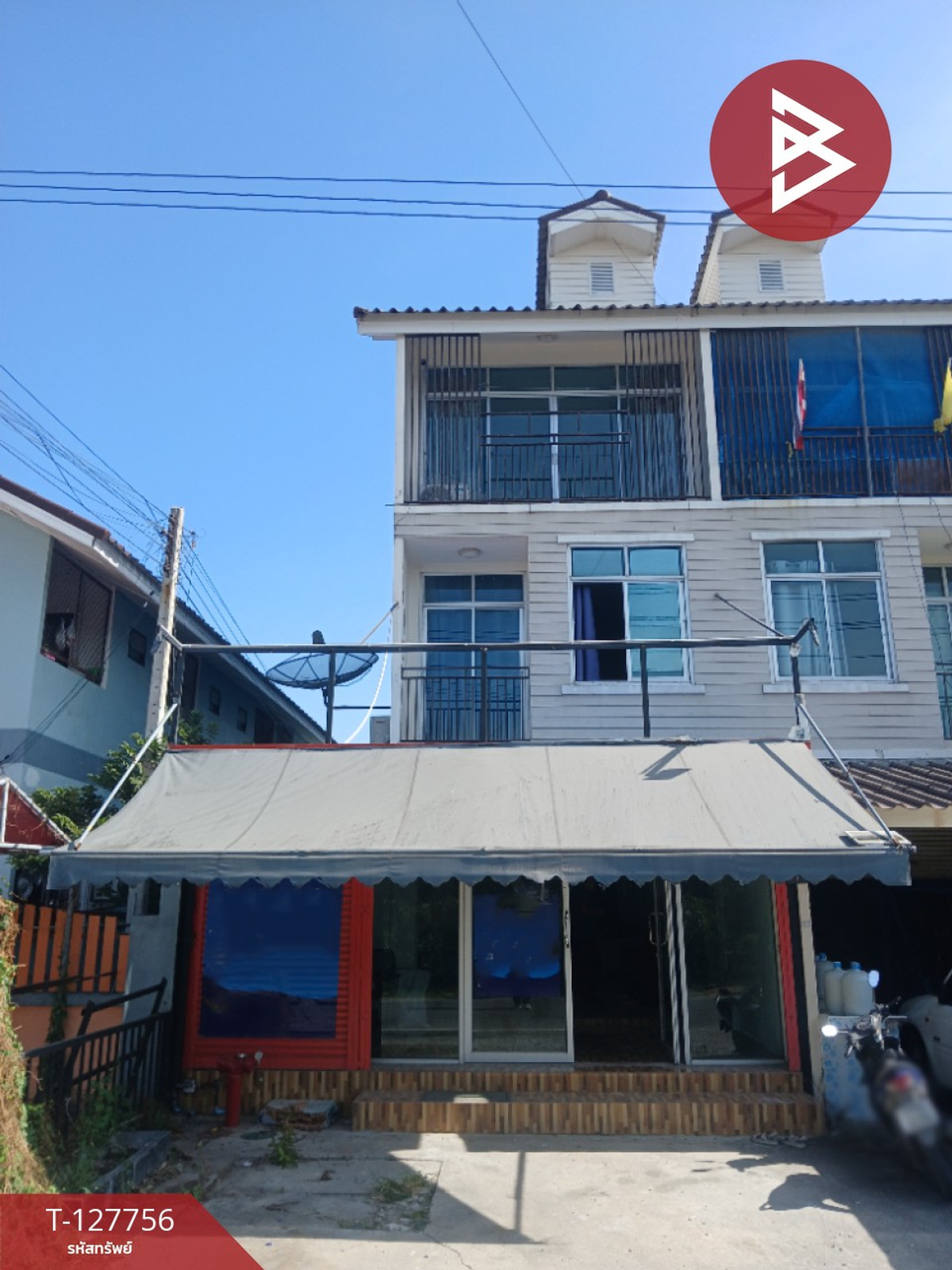 ขายทาวน์โฮมฉะเชิงเทรา : ขายทาวน์เฮ้าส์ 3 ชั้น เนื้อที่ 25.2 ตร.วา บางปะกง ฉะเชิงเทรา พร้อมผู้เช่า