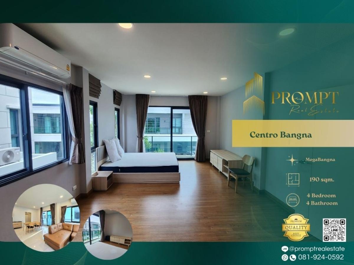 For RentHouseBangna, Bearing, Lasalle : CD03720 - Centro Bangna :  เซนโทร บางนา - #MegaBangna #International School (SISB / TCIS / Concordian) #Bangna

Prime Bangna location near Mega Bangna and a top-tier international school—perfect for practical and convenient suburban living.
(位于邦那核心区域，毗邻大型