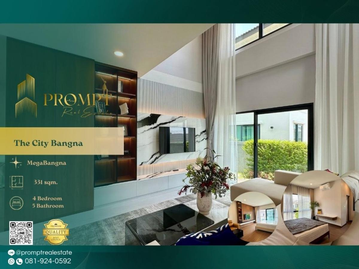 For RentHouseBangna, Bearing, Lasalle : ST13713 - The City Bangna (New Project)  :  เดอะ ซิตี้ บางนา (โครงการใหม่) - #MegaBangna #InternationalSchool (SISB/TCIS /Concordian) #SuvarnabhumiAirport

Prime Bangna location near major malls and a top international school—ideal for modern, spacious, a