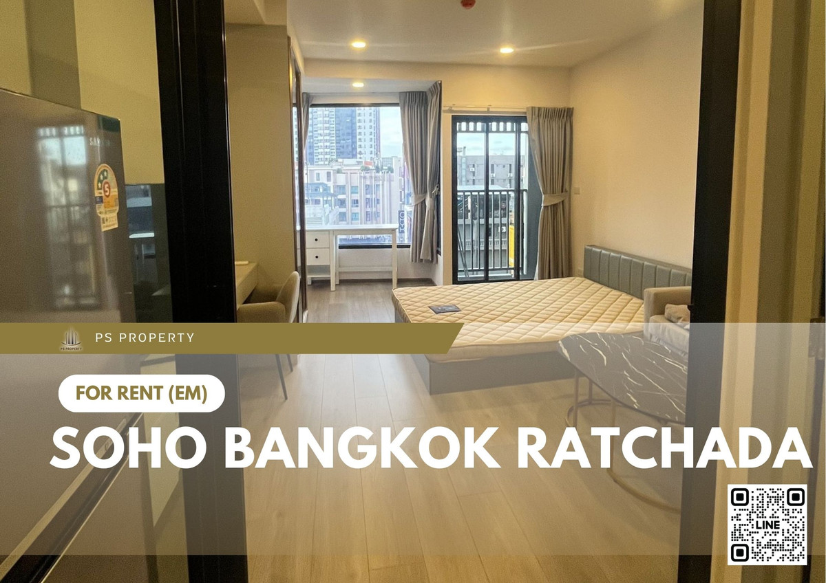 For RentCondoRatchadapisek, Huaikwang, Suttisan : For rent 📍 SOHO BANGKOK RATCHADA 📍 Fully furnished and equipped, near MRT Huai Khwang