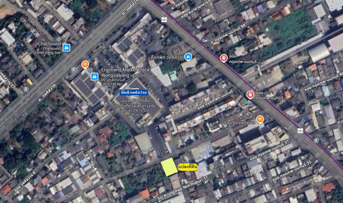 For RentLandBang Sue, Wong Sawang, Tao Pun : 🌆 Land in a prime location in the Wong Sawang area 🌆 📍 Already filled in - strong - free from flooding Opposite Big C Wong Sawang parking lot (Soi Krungthep-Nont 39) 🏡 Land size 198 sq m (792 sq m)