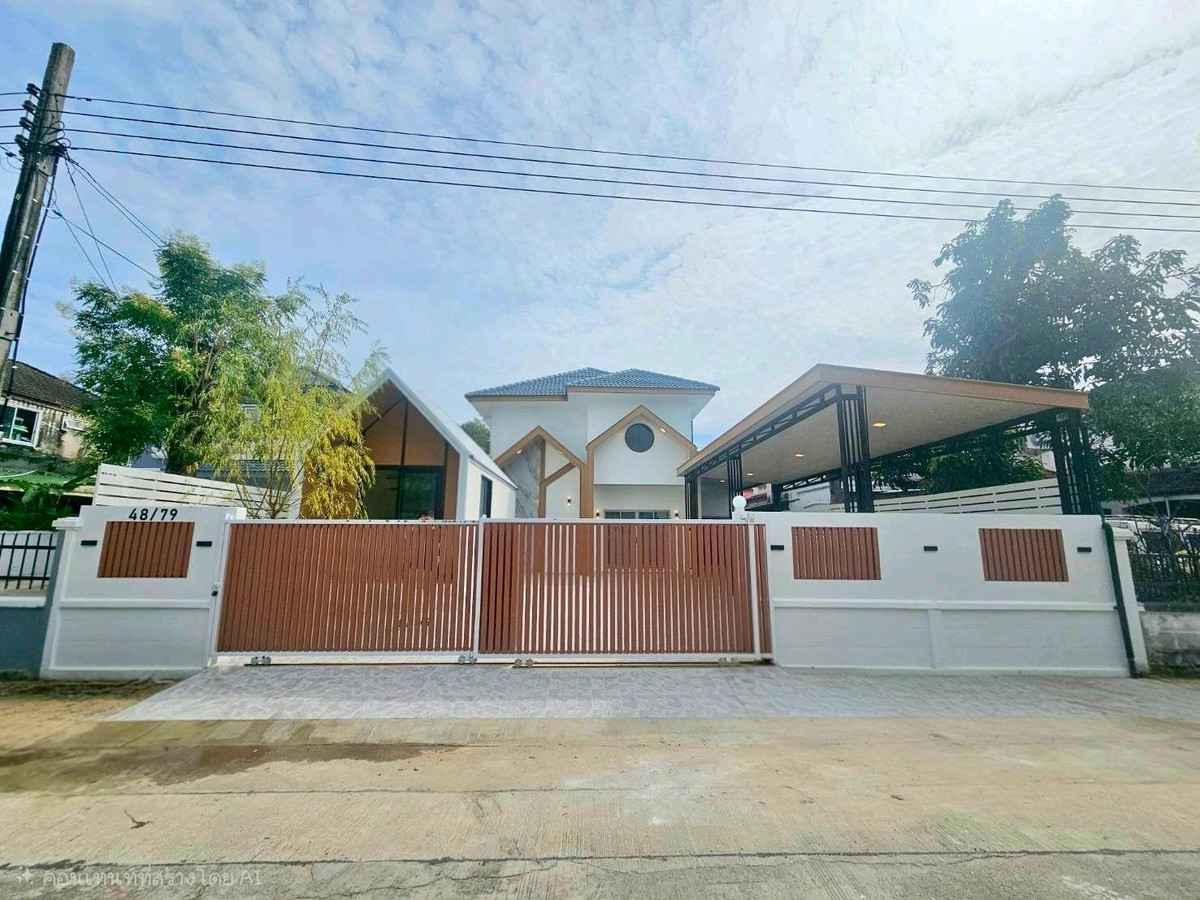 For SaleHouseNawamin, Ramindra : 2-story detached house, KC Garden Home Village, Nimitmai 40, Suvarnabhumi Airport. Minburi BTS Station 2 lines, Sarasart Nimitmai School Fashion Island Department Store, Promenade, Amorini Lotus, Makro, Big C, Minburi Provincial Court government office.