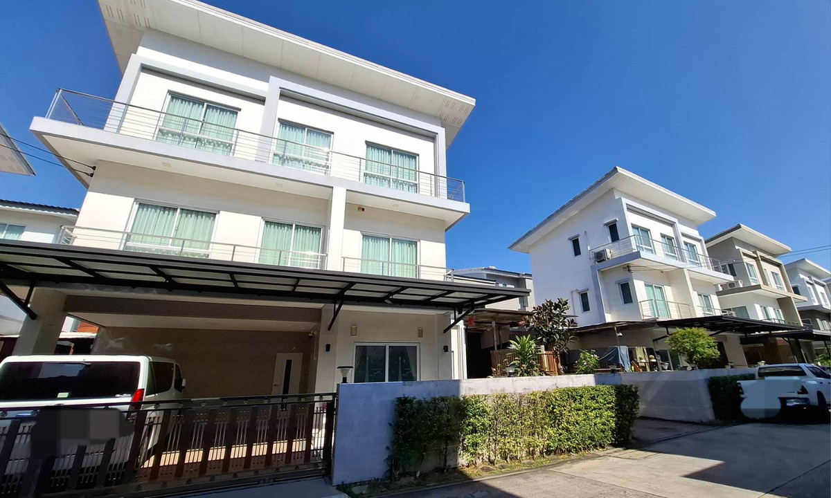 For SaleHouseRama5, Ratchapruek, Bangkruai : Two double houses for sale on an area of ​​100 square meters, 3-story detached house, Casa Premium Village. Ratchaphruek-Rama 5