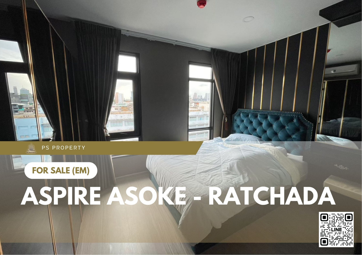 For SaleCondoRama9, Petchburi, RCA : Urgent sale ✨ Aspire Asoke - Ratchada ✨ Fully furnished and equipped, near MRT Rama 9