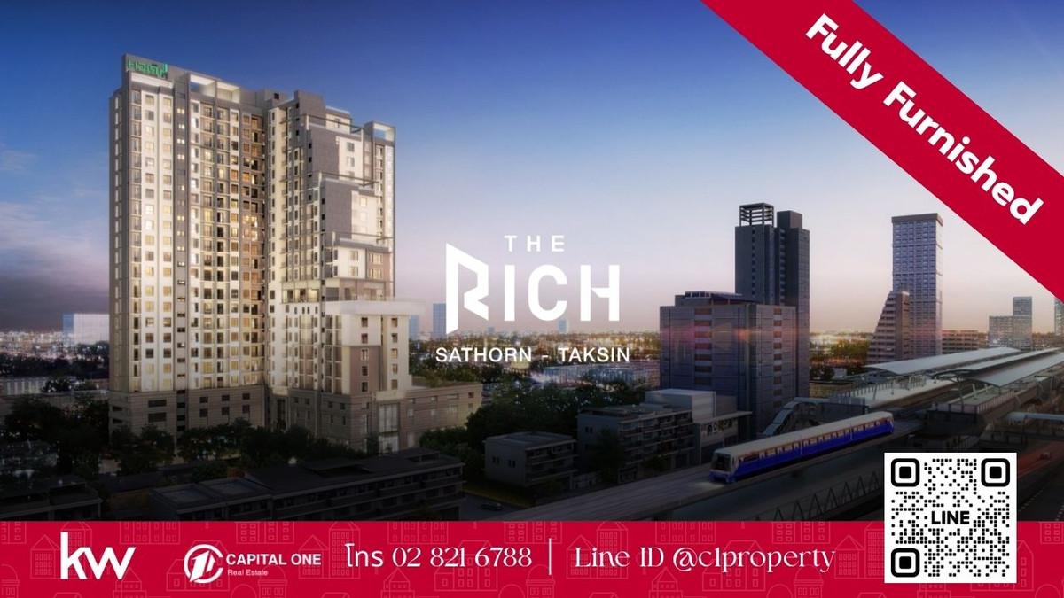 For SaleCondoWongwianyai, Charoennakor : 💥 Condo for sale The Rich Sathorn (The Rich Sathorn) ✨ Starting at 4.29 million baht!