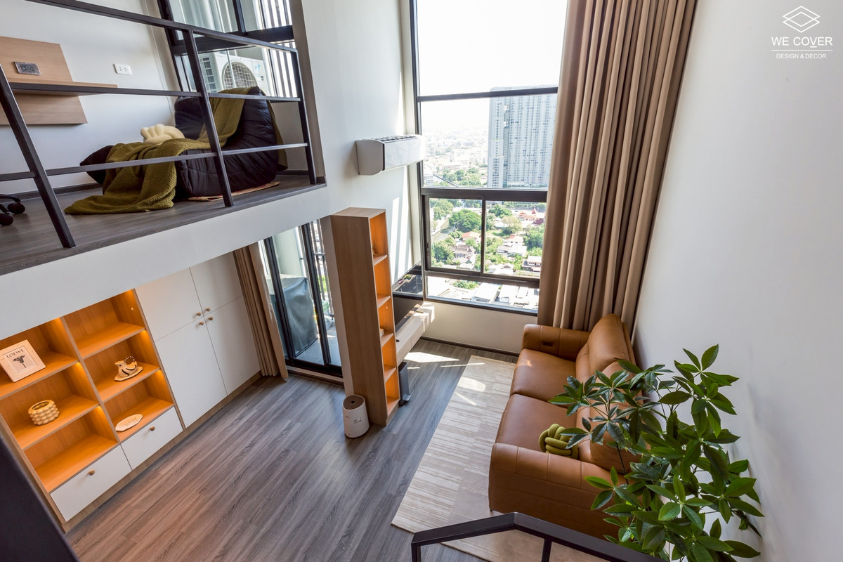 For RentCondoSeri Thai, Ramkhamhaeng Nida : Ideo Ramkhamhaeng Lam Sali, 2-story DUplex room, new room available and ready for rent, please inquire and make an appointment to view.