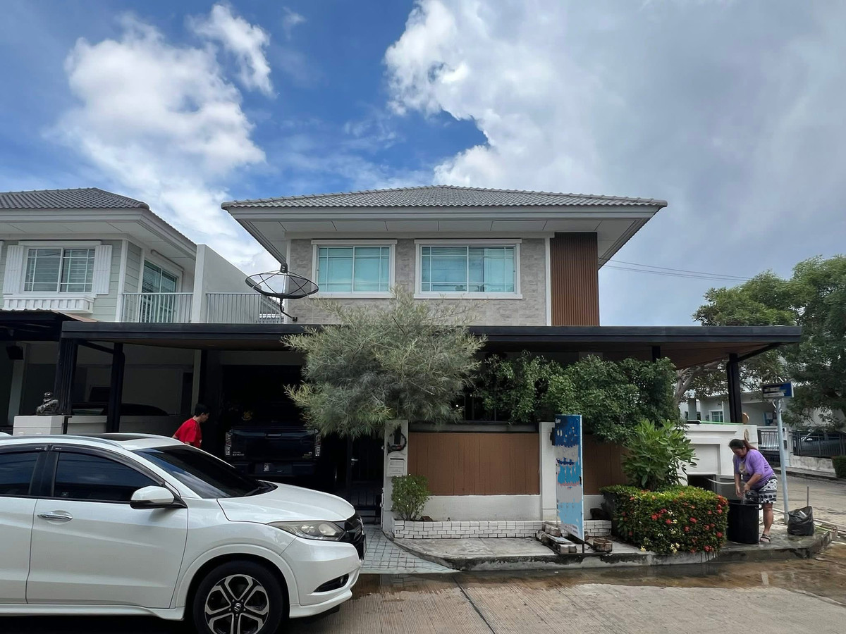 For RentHouseNonthaburi, Bang Yai, Bangbuathong : Twin house for rent Perfect Park Village Rama 5-Bang Yai, fully built-in, near Central Westgate.