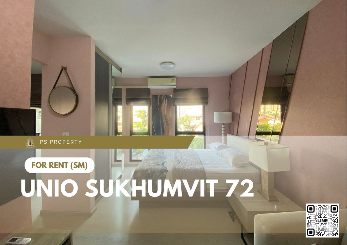 For RentCondoBangna, Bearing, Lasalle : For rent 📍 Unio Sukhumvit 72 📍 Fully furnished and equipped, near BTS Bearing