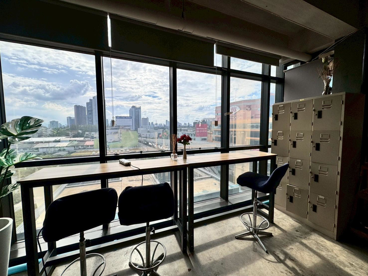 For RentOfficeRamkhamhaeng, Hua Mak : Office space for rent, 5th floor, beautiful open building, suitable for doing business. Next to Ramkhamhaeng Road (N.1923)